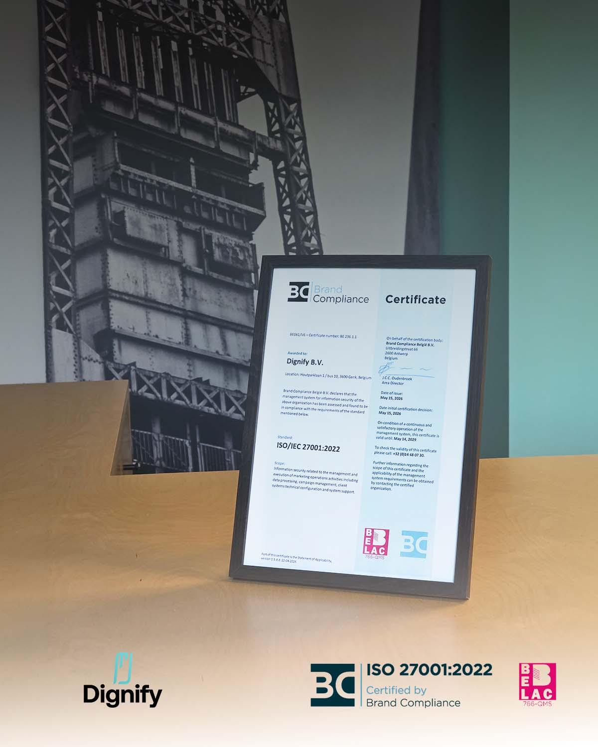 Dignify Achieves ISO/IEC 27001 Certification